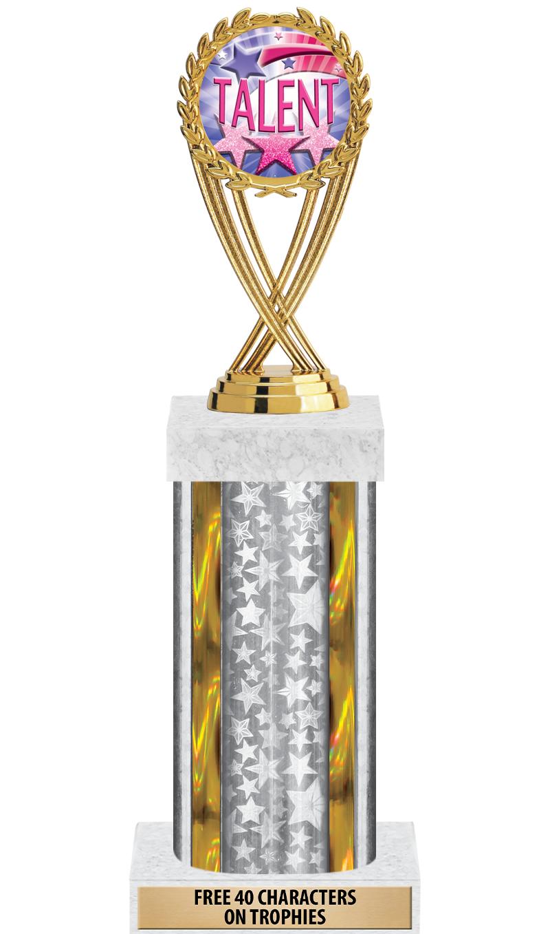 14"SLV/GD-STARS-GD FIG/SQUARE