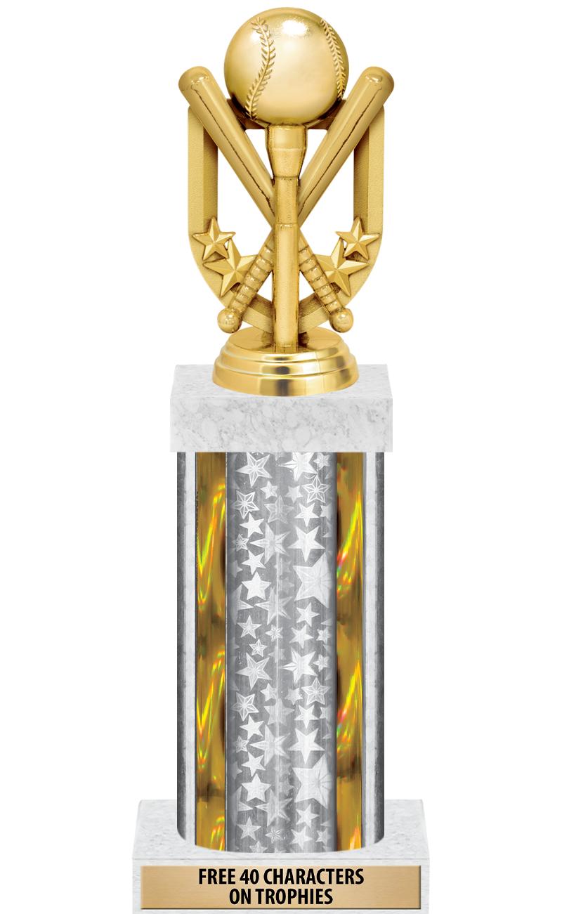 14"SLV/GD-STARS-GD FIG/SQUARE