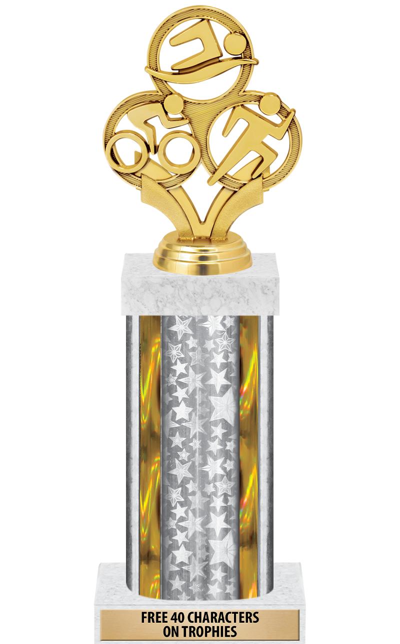 14"SLV/GD-STARS-GD FIG/SQUARE