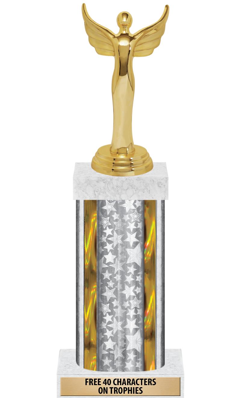 14"SLV/GD-STARS-GD FIG/SQUARE