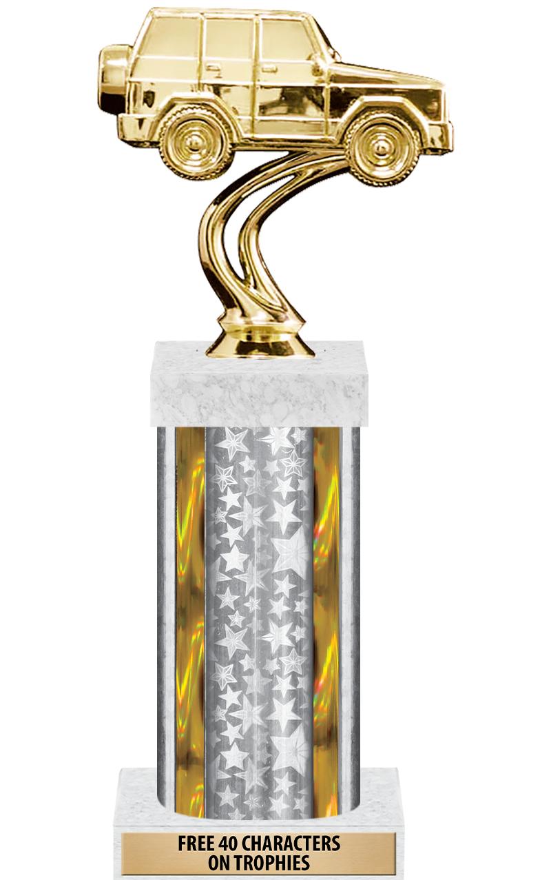 14"SLV/GD-STARS-GD FIG/SQUARE