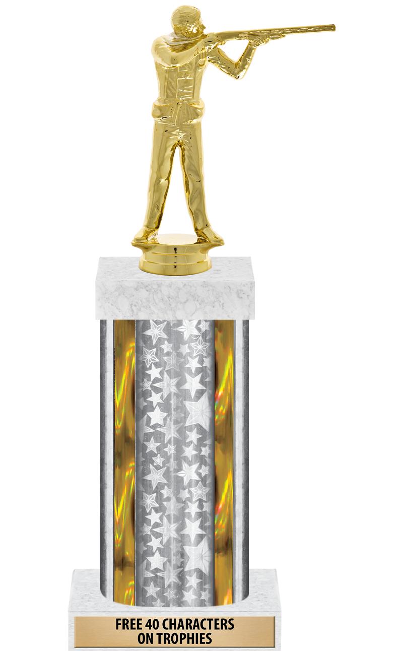 14"SLV/GD-STARS-GD FIG/SQUARE