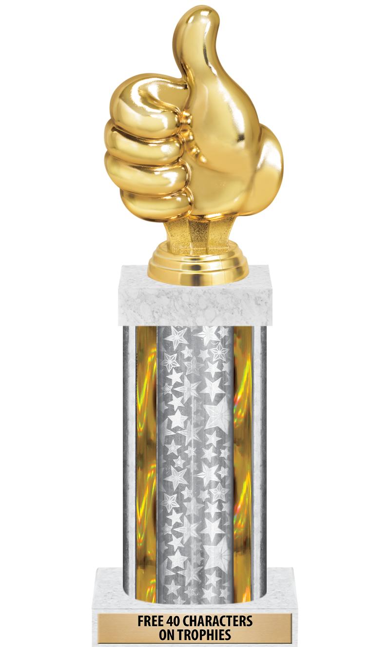 14"SLV/GD-STARS-GD FIG/SQUARE