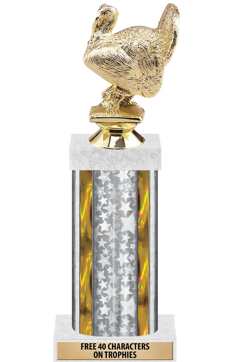 14"SLV/GD-STARS-GD FIG/SQUARE