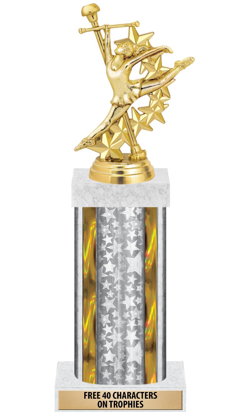 14"SLV/GD-STARS-GD FIG/SQUARE