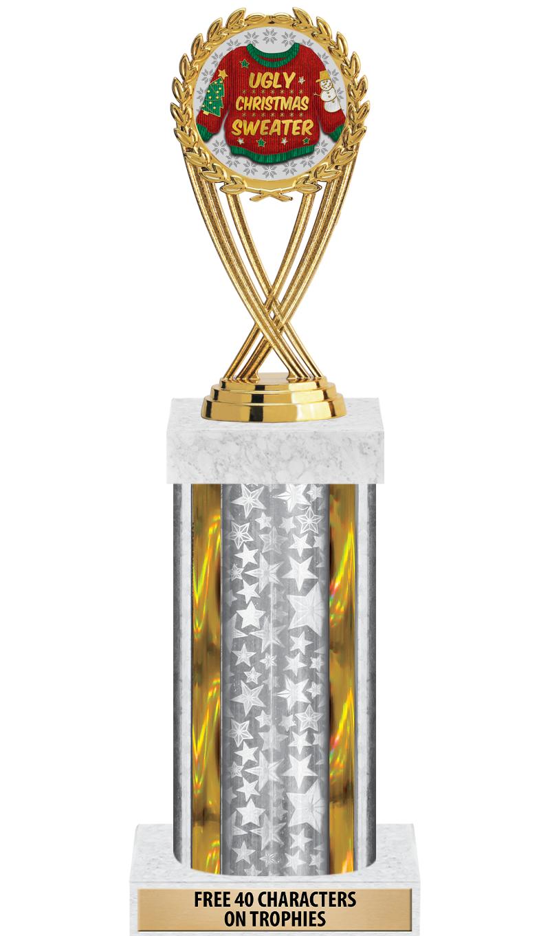 14"SLV/GD-STARS-GD FIG/SQUARE