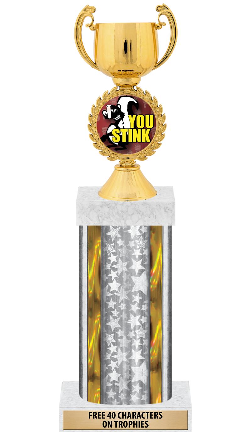 14"SLV/GD-STARS-GD FIG/SQUARE