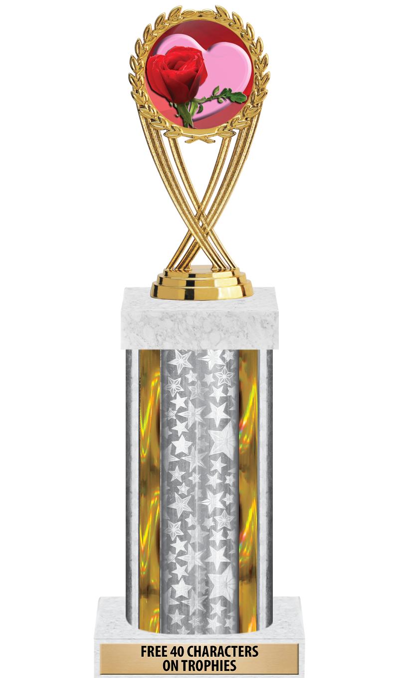 14"SLV/GD-STARS-GD FIG/SQUARE