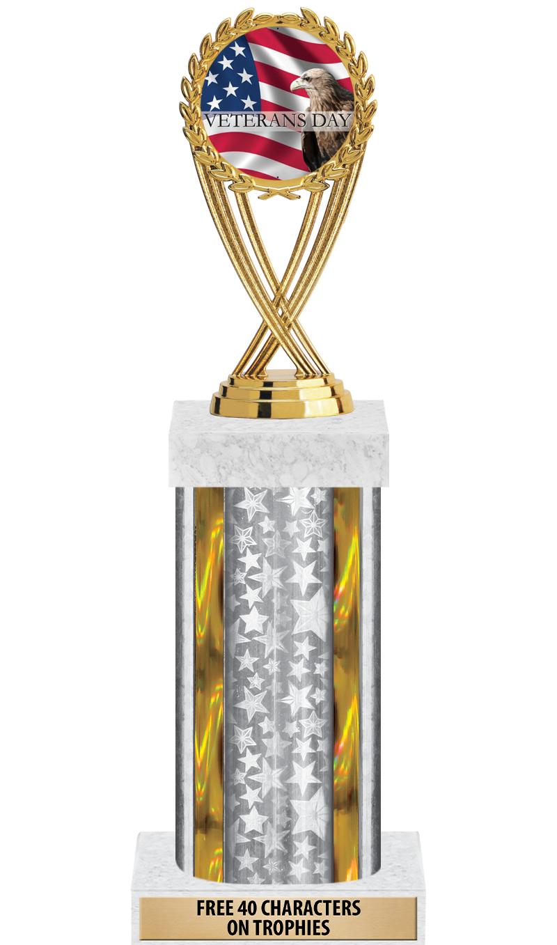 14"SLV/GD-STARS-GD FIG/SQUARE