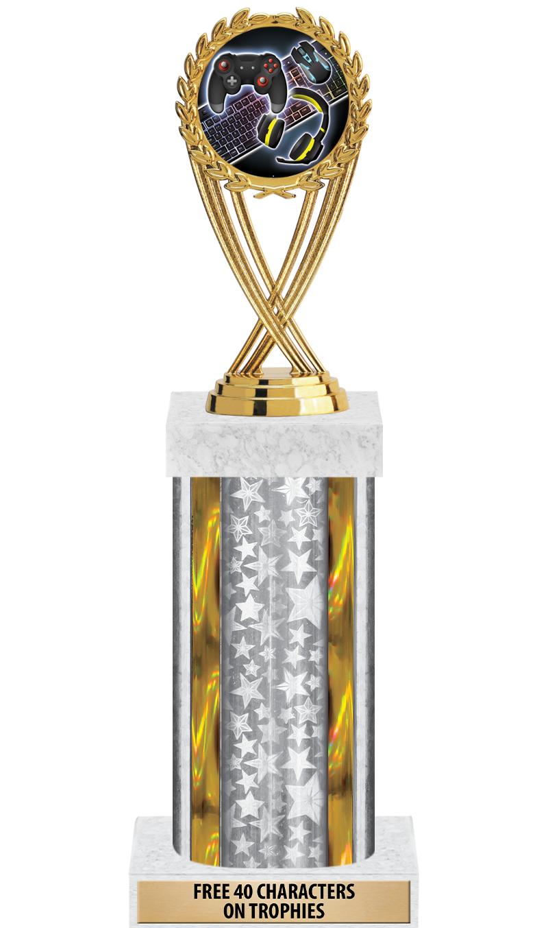 14"SLV/GD-STARS-GD FIG/SQUARE