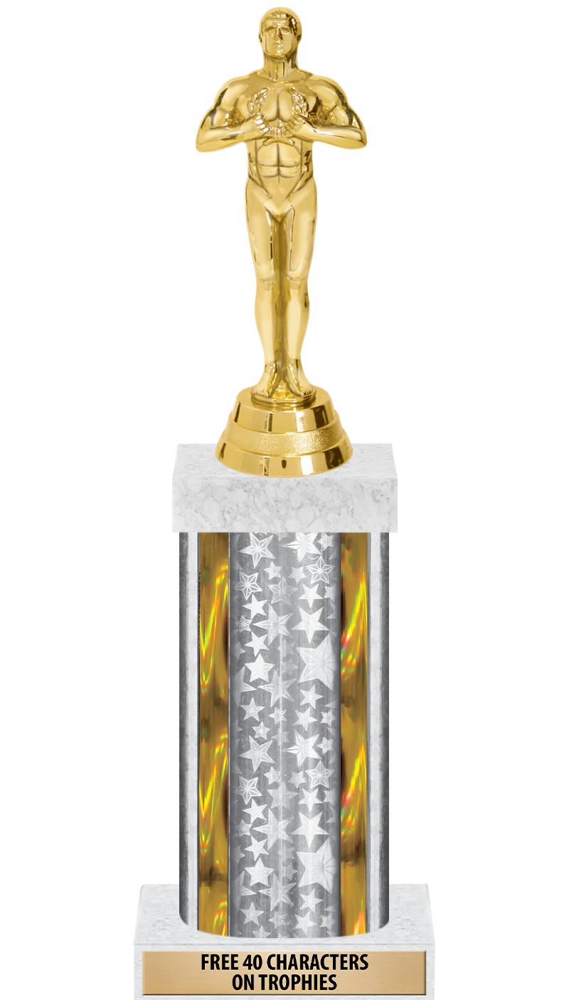 14"SLV/GD-STARS-GD FIG/SQUARE