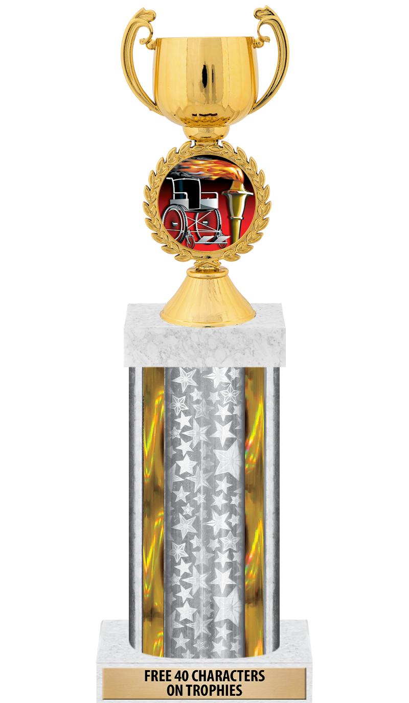 14"SLV/GD-STARS-GD FIG/SQUARE