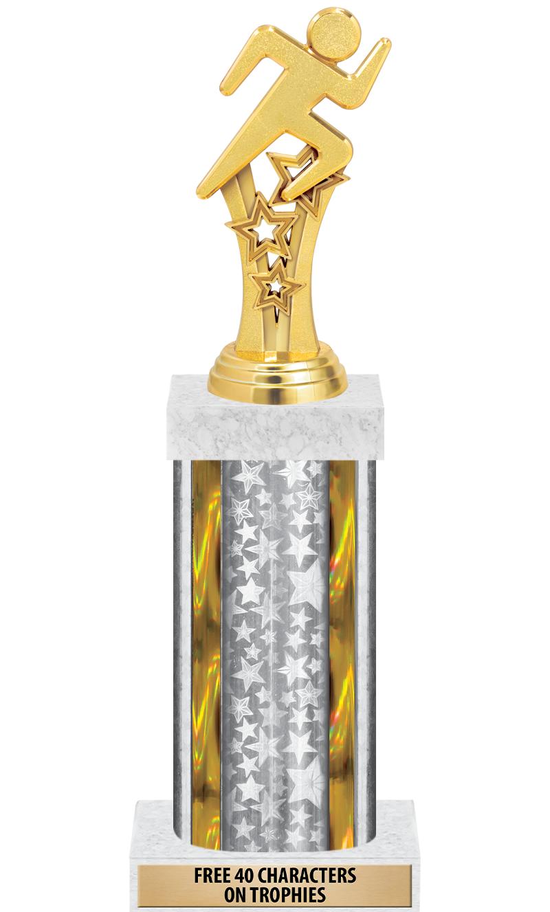 14"SLV/GD-STARS-GD FIG/SQUARE