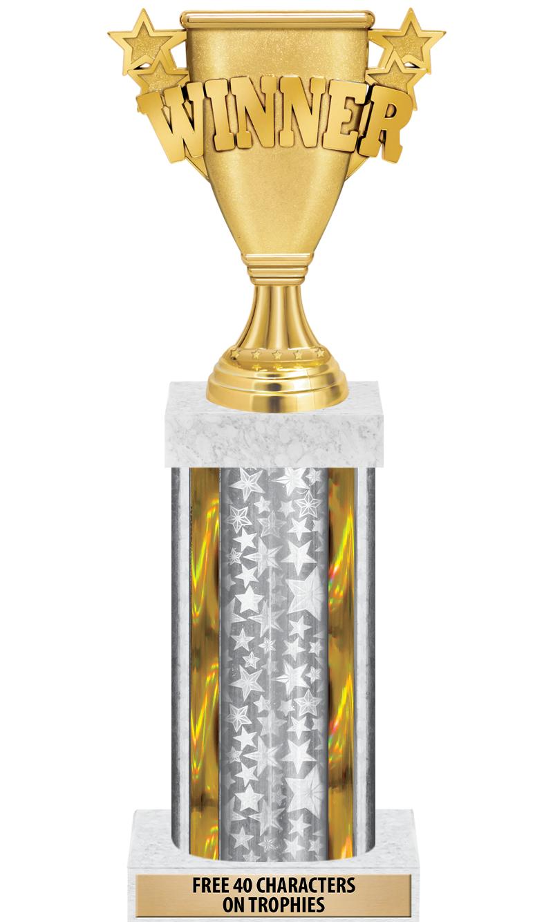 14"SLV/GD-STARS-GD FIG/SQUARE