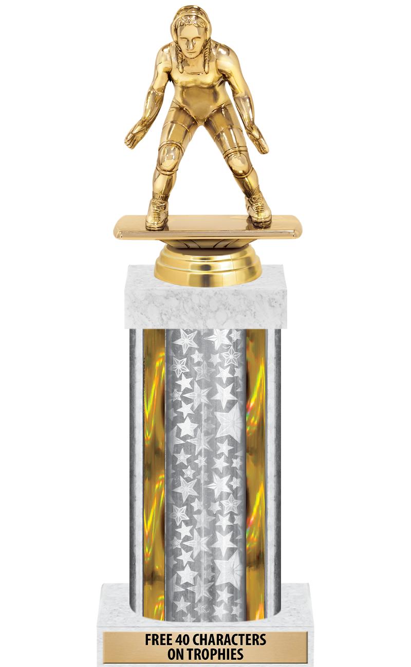 14"SLV/GD-STARS-GD FIG/SQUARE