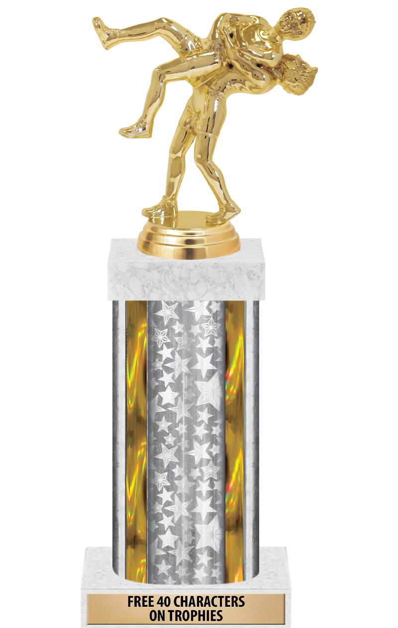 14"SLV/GD-STARS-GD FIG/SQUARE