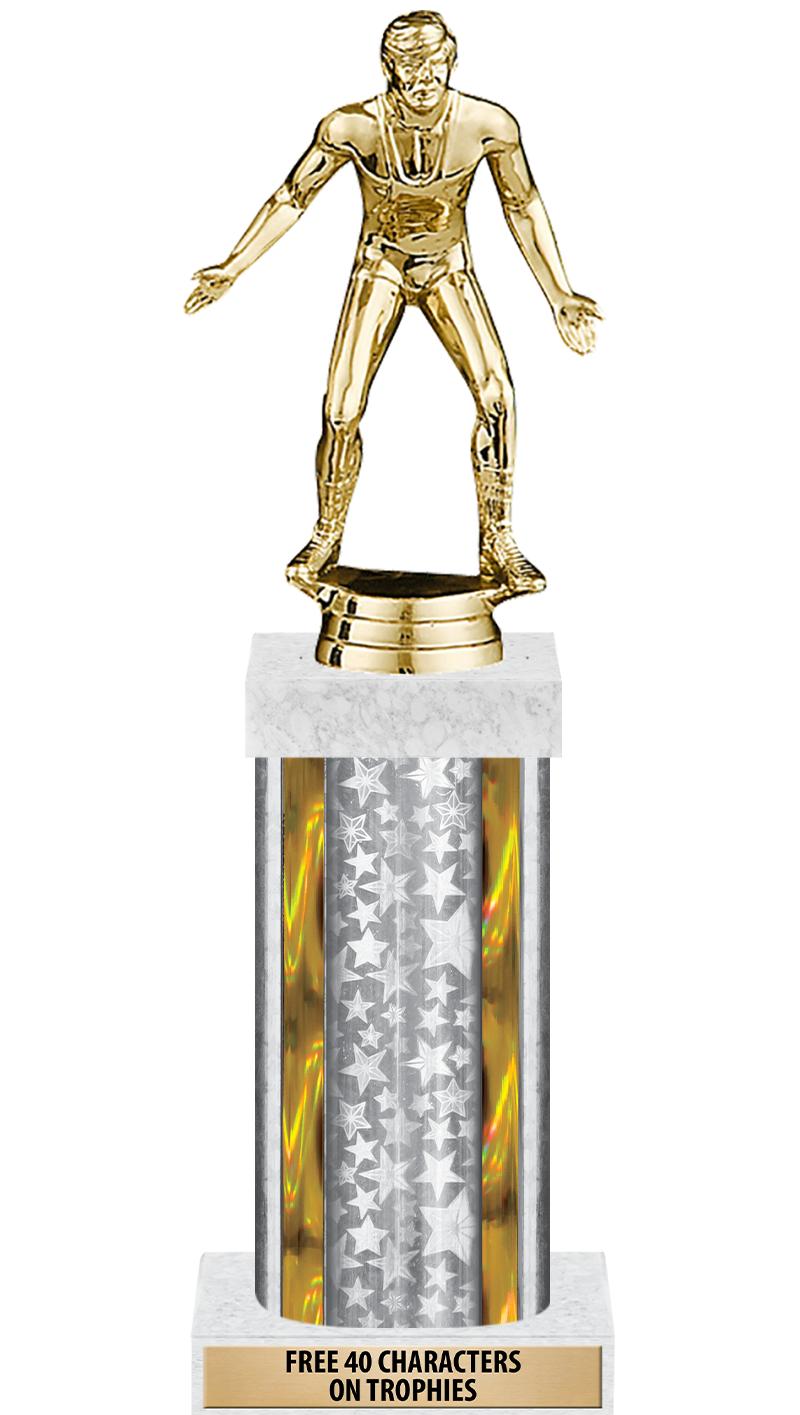 14"SLV/GD-STARS-GD FIG/SQUARE