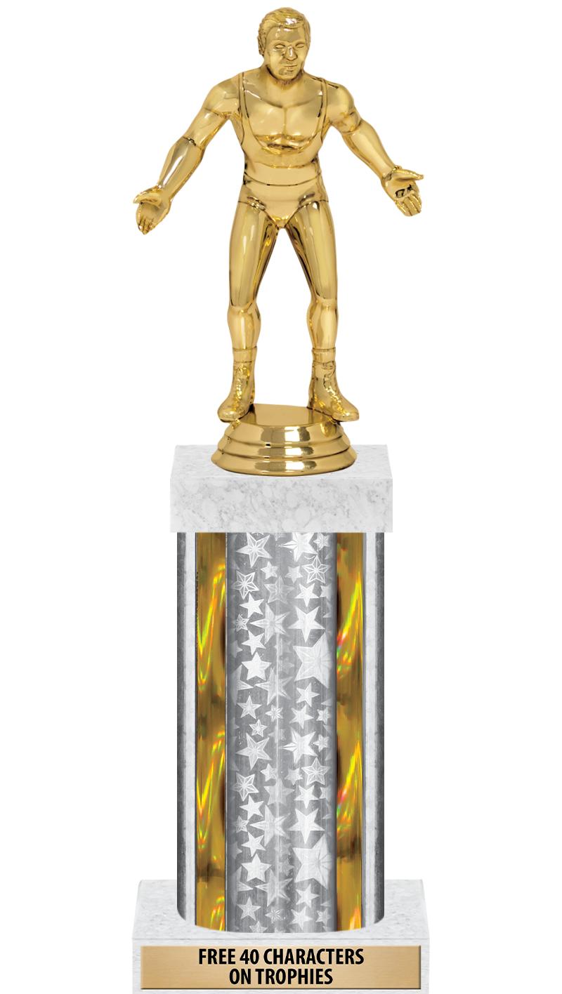 14"SLV/GD-STARS-GD FIG/SQUARE