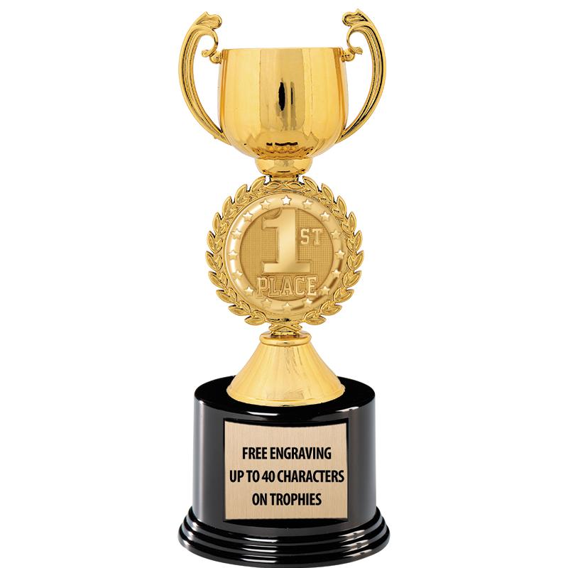 8.75" CHAPLET CUP GLD W/ RND B