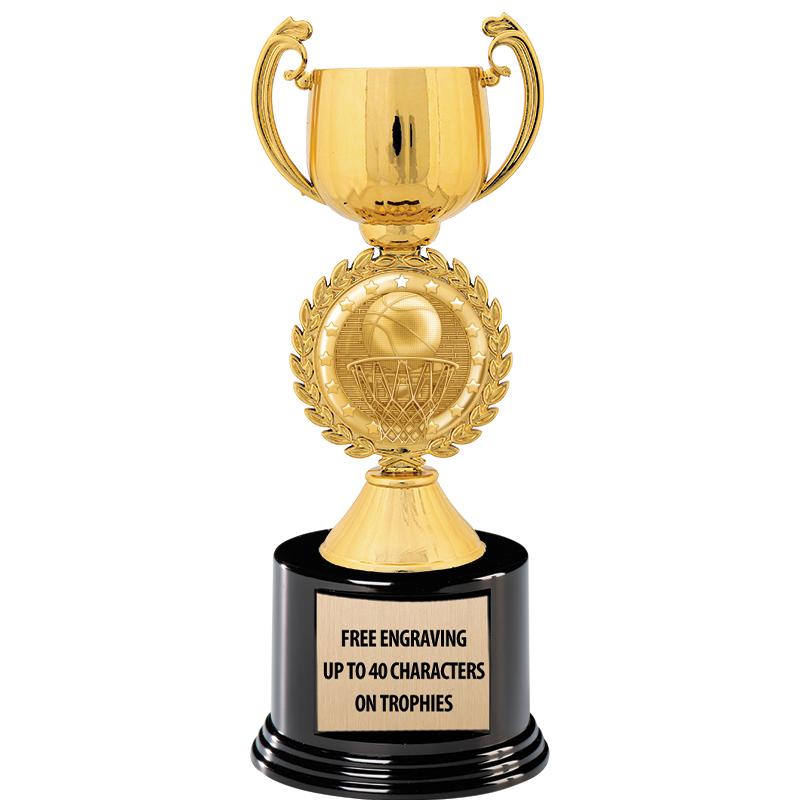 8.75" CHAPLET CUP GLD W/ RND B
