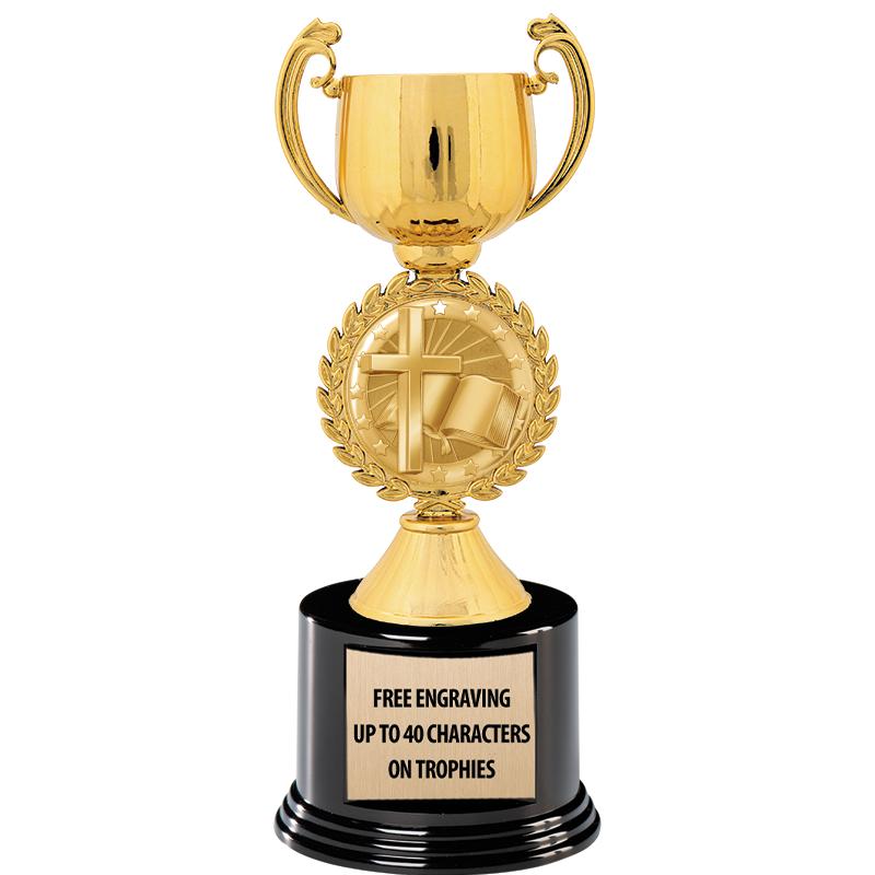 8.75" CHAPLET CUP GLD W/ RND B