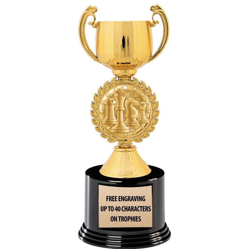 8.75" CHAPLET CUP GLD W/ RND B