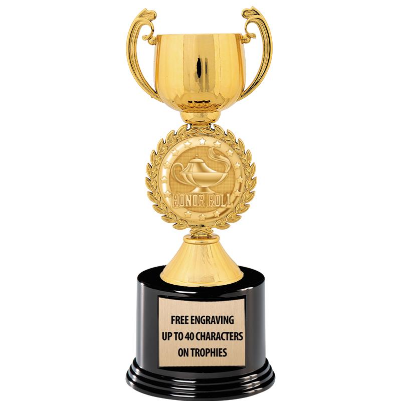 8.75" CHAPLET CUP GLD W/ RND B