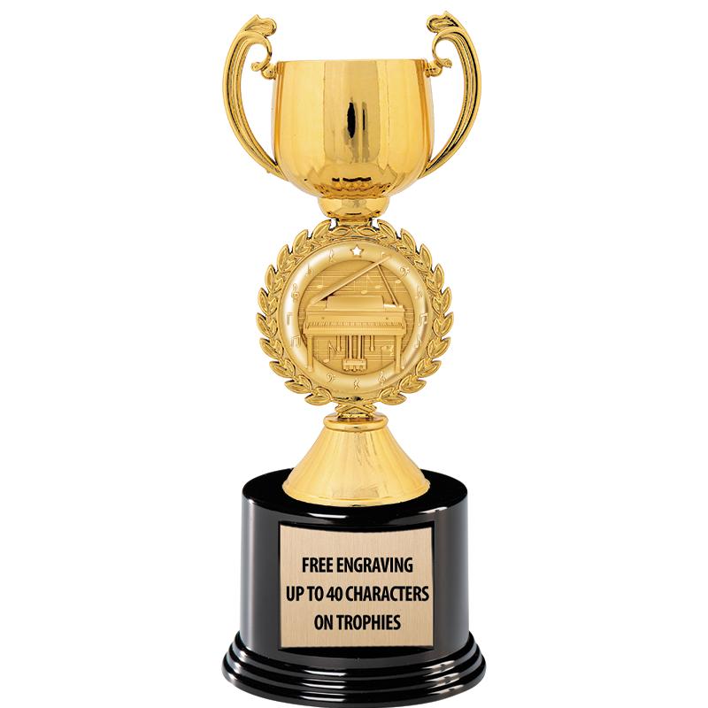 8.75" CHAPLET CUP GLD W/ RND B