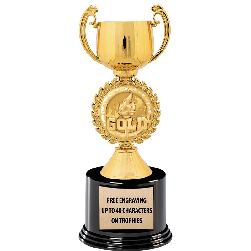 8.75" CHAPLET CUP GLD W/ RND B