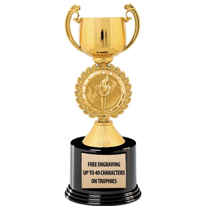 8.75" CHAPLET CUP GLD W/ RND B