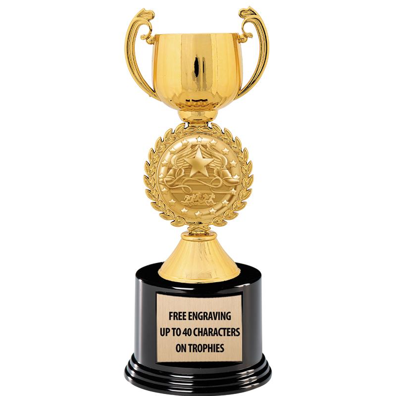 8.75" CHAPLET CUP GLD W/ RND B