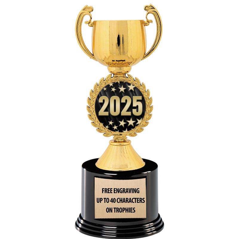 8.75" CHAPLET CUP GLD W/ RND B