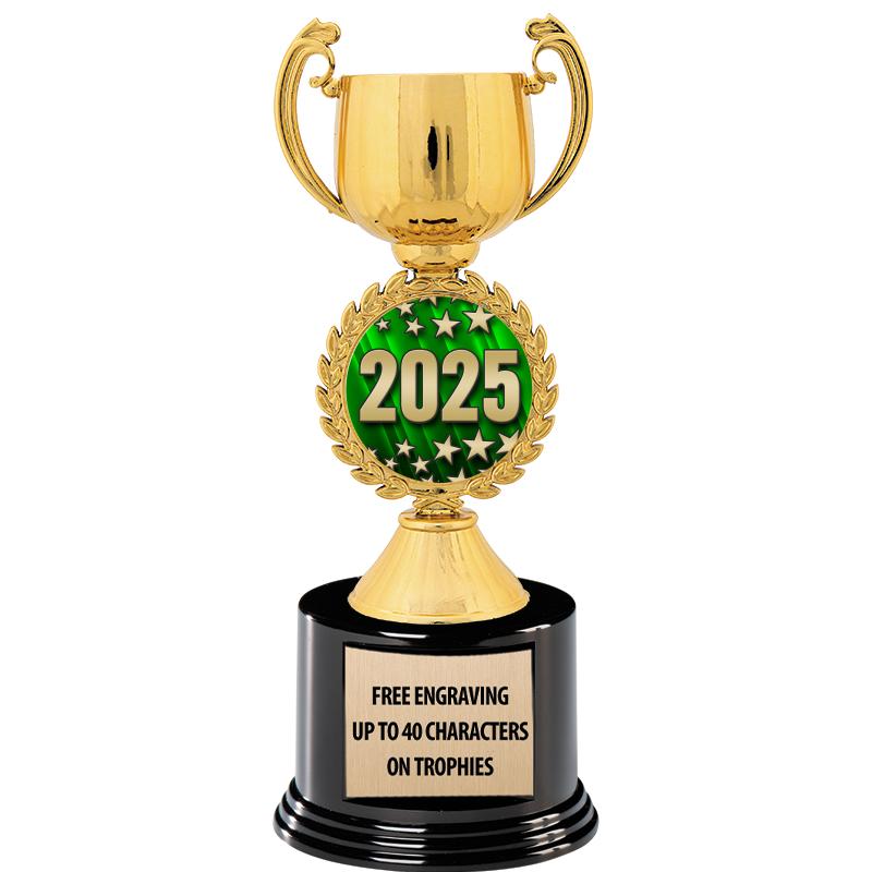 8.75" CHAPLET CUP GLD W/ RND B