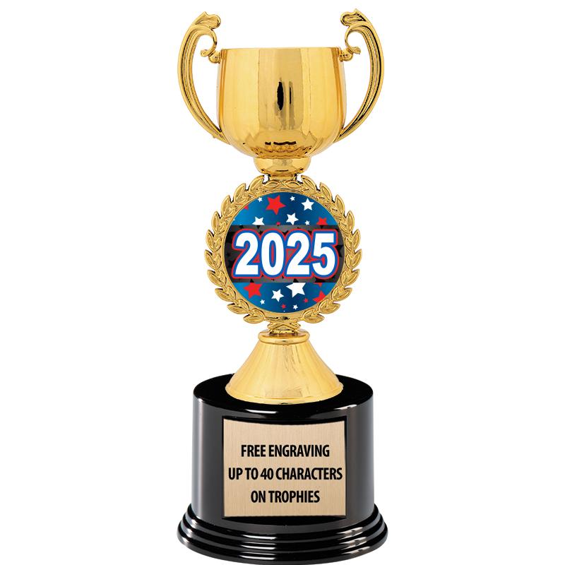 8.75" CHAPLET CUP GLD W/ RND B