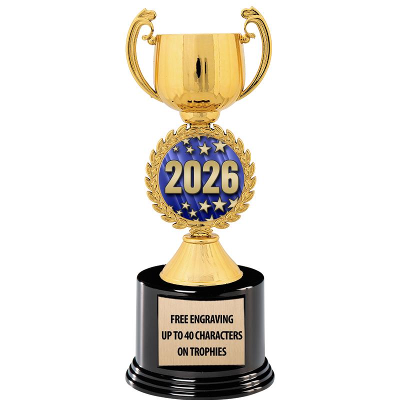 8.75" CHAPLET CUP GLD W/ RND B