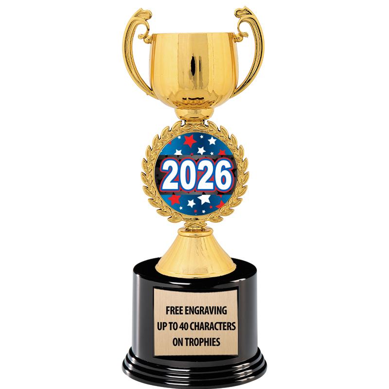 8.75" CHAPLET CUP GLD W/ RND B