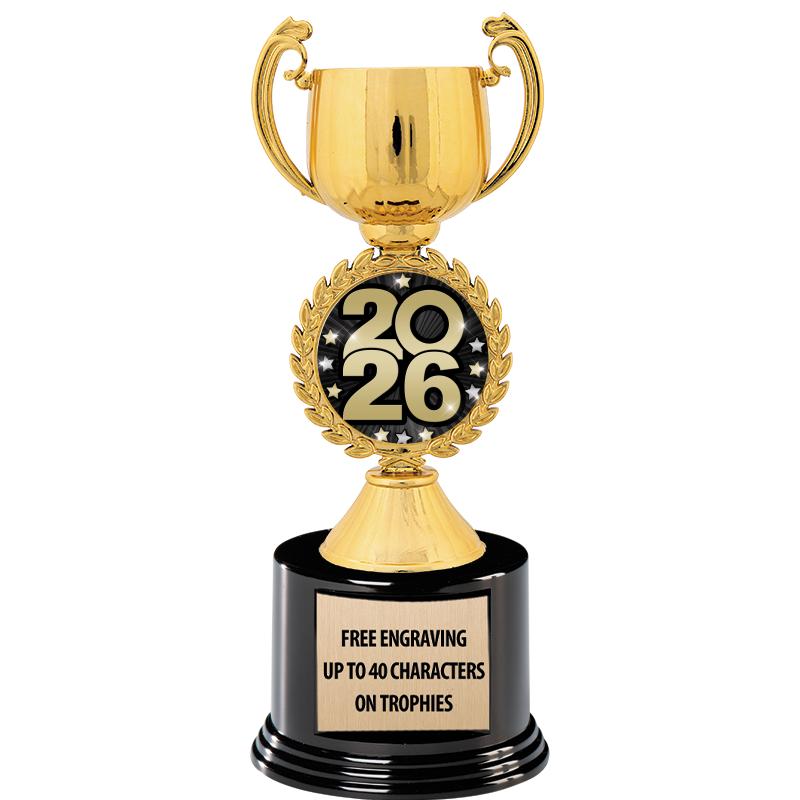 8.75" CHAPLET CUP GLD W/ RND B