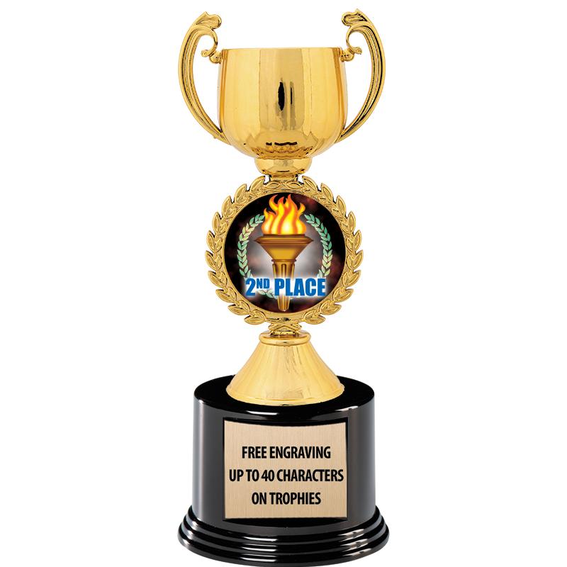 8.75" CHAPLET CUP GLD W/ RND B