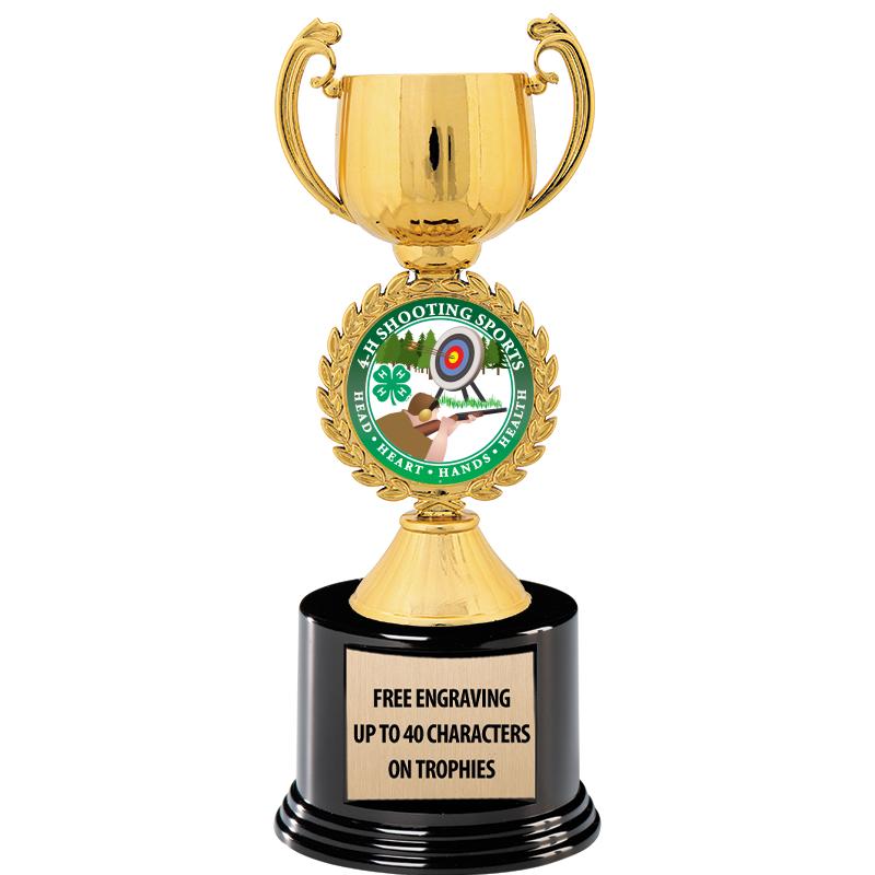 8.75" CHAPLET CUP GLD W/ RND B