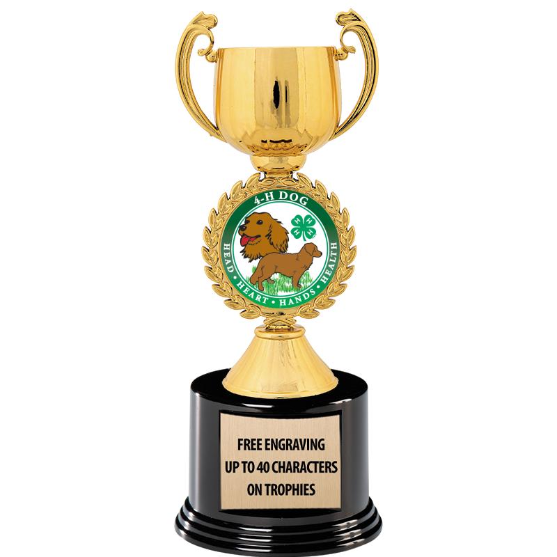 8.75" CHAPLET CUP GLD W/ RND B