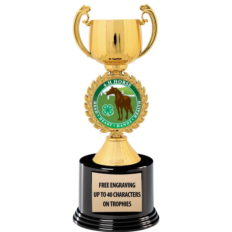 8.75" CHAPLET CUP GLD W/ RND B
