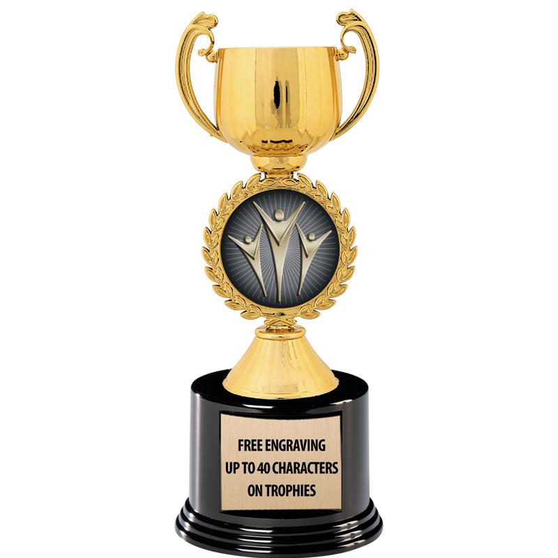 8.75" CHAPLET CUP GLD W/ RND B