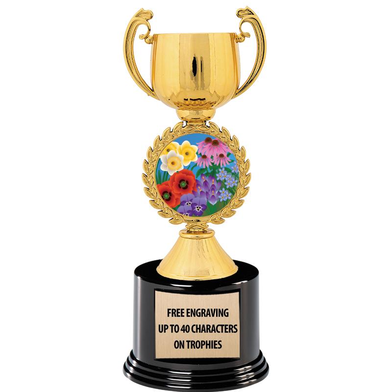 8.75" CHAPLET CUP GLD W/ RND B