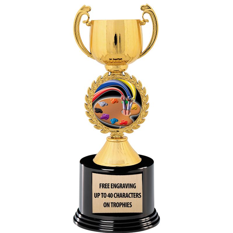 8.75" CHAPLET CUP GLD W/ RND B