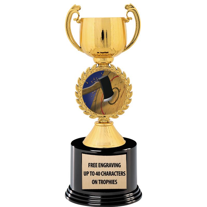 8.75" CHAPLET CUP GLD W/ RND B