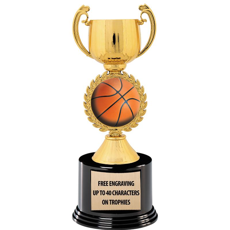 8.75" CHAPLET CUP GLD W/ RND B