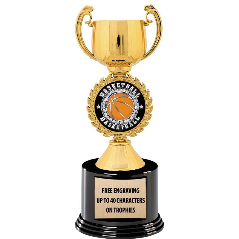 8.75" CHAPLET CUP GLD W/ RND B