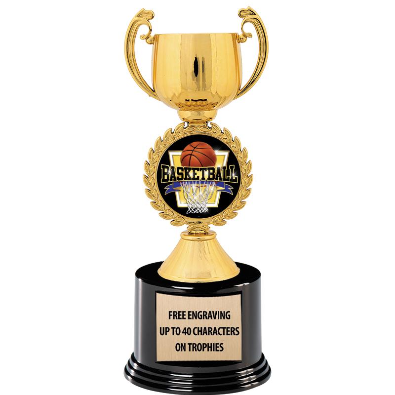 8.75" CHAPLET CUP GLD W/ RND B