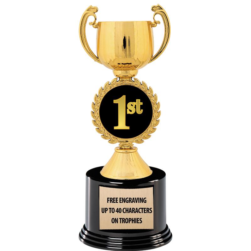 8.75" CHAPLET CUP GLD W/ RND B