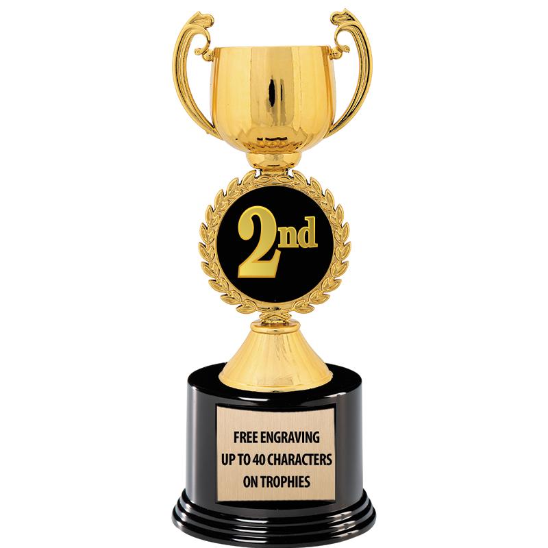 8.75" CHAPLET CUP GLD W/ RND B